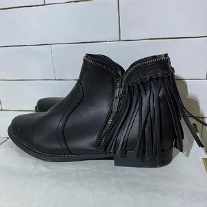 Fringe booties